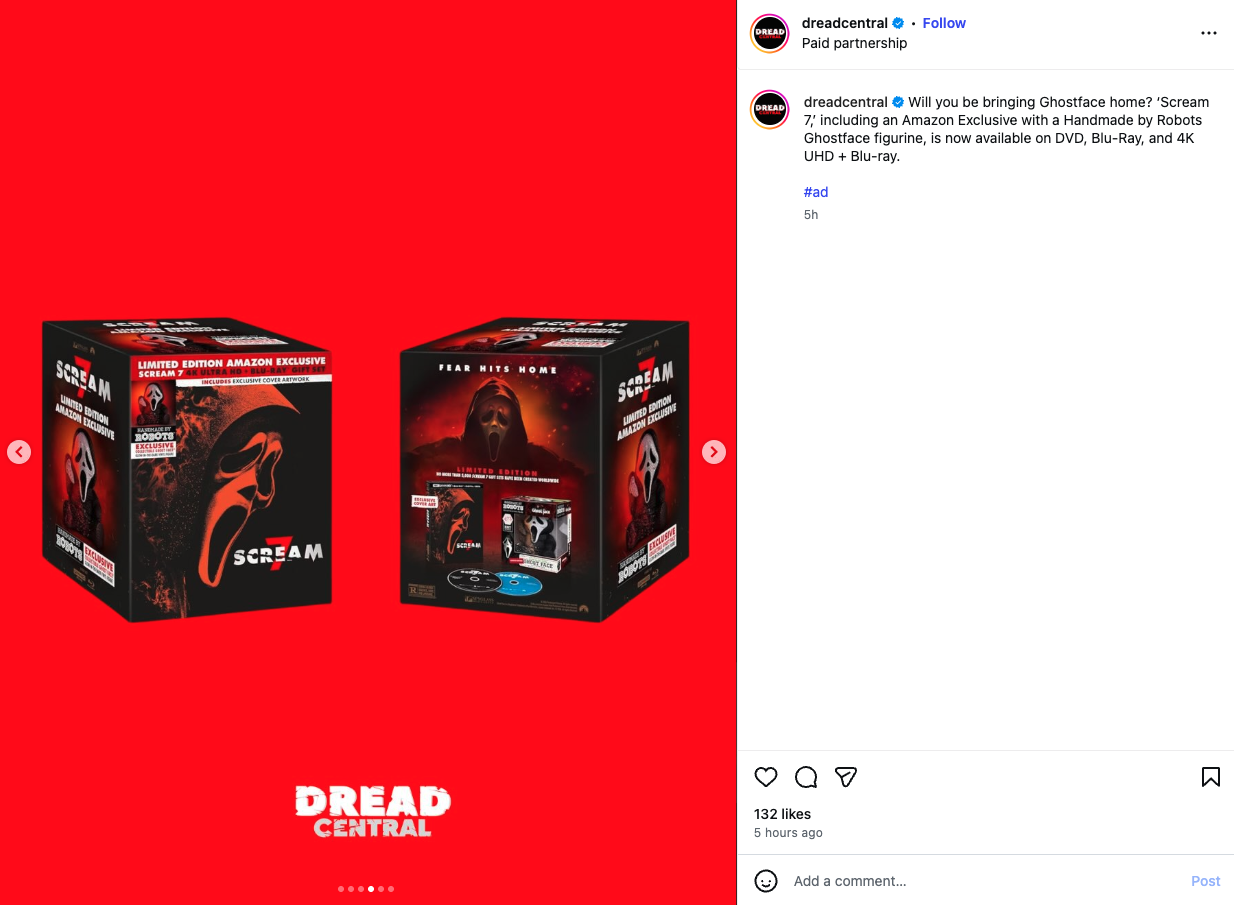 Dread Central - Instagram Post 4